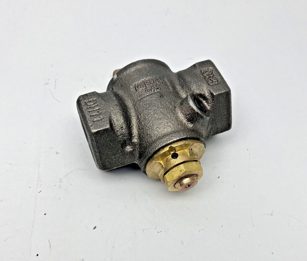 DH11 GAS METER VALVE BLACK IRON BRASS 1"