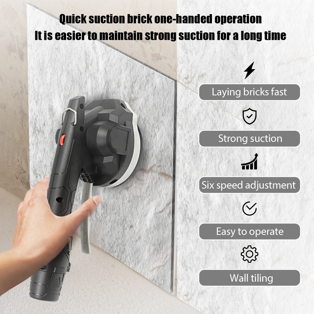 Automatic Tile Vibrator Suction Cup Floor Laying Machine Leveling Tool Hand-Held