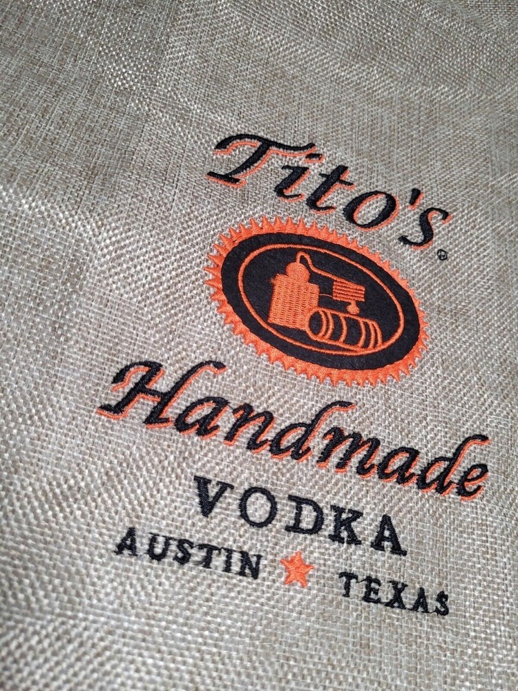 Tito's Handmade Vodka Canvas Drawstring Backpack Bag