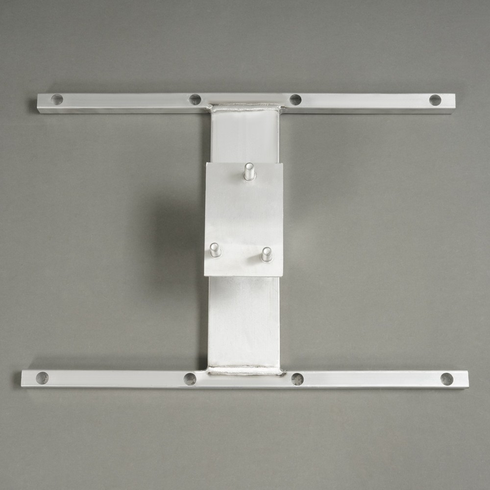 16" Stud Spacing Trailer Mount H-Mount Spare Tire Carrier 5-Lug Wheel, Aluminum