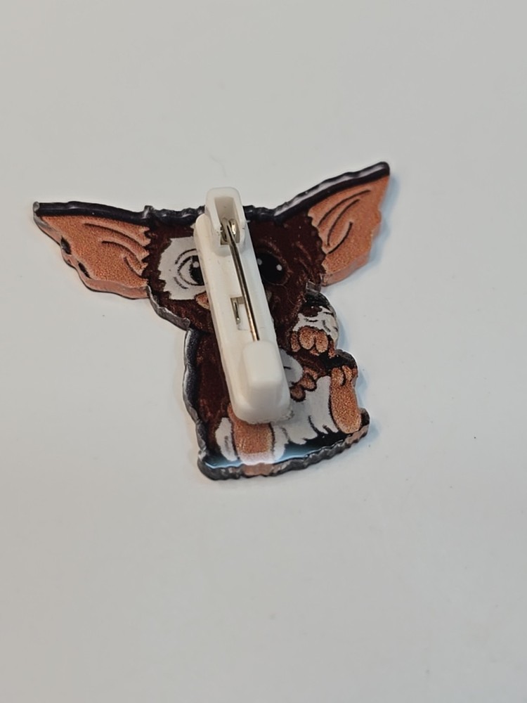 Gizmo Gremlin Lapel Pin Hard Flat Plastic