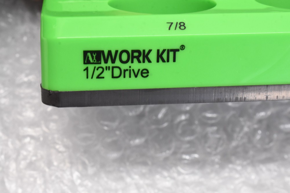 Work Kit Tools Magnetic Socket Organizer Holder Kit 1/2" Drive 3/8" Drive 2 Pack