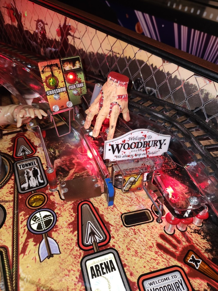 Walking Dead Pinball Machine SEVERED HAND! Flasher Mod HAND PAINTED