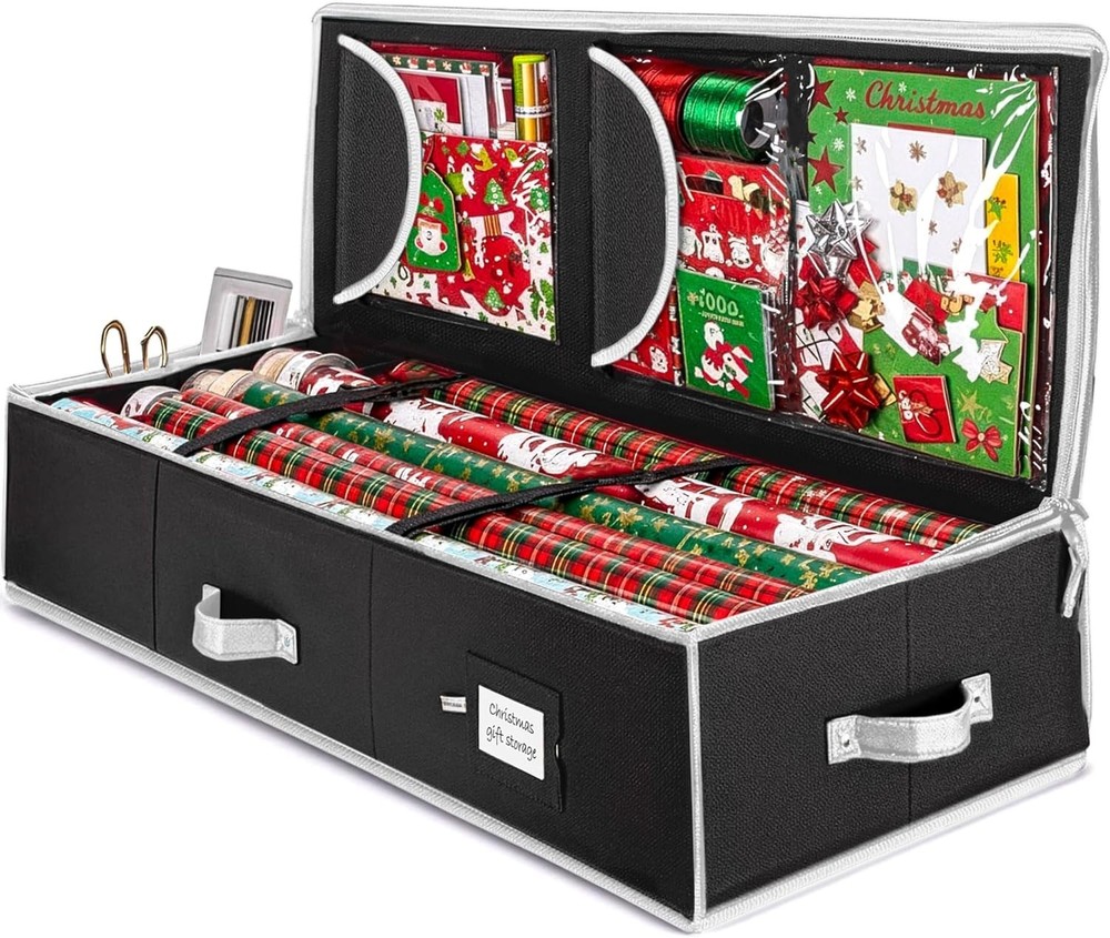 Gift Wrapping Paper Organizer Storage - 40" Gift Wrap Storage Containers with...