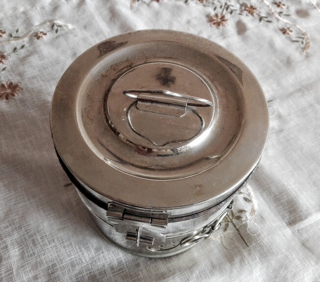 Vintage sterilization medical drum, autoclave