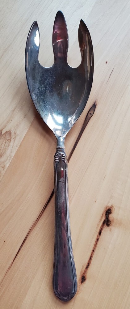 Vintage Pranges Silver Plate Serving Spoon Set 10 3/4" Salad Fork