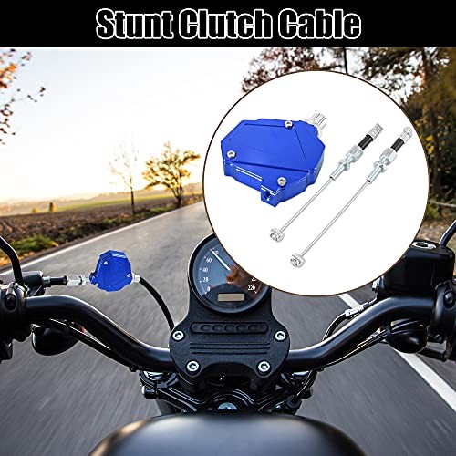 Universal Motorcycles Stunt Clutch Easy Pull Cable Line Aluminum Alloy Blue