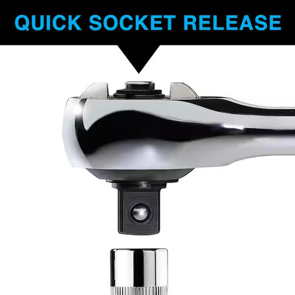 Zero Degree 3/8 in. Drive Gearless Ratchet with Socket Quick Release