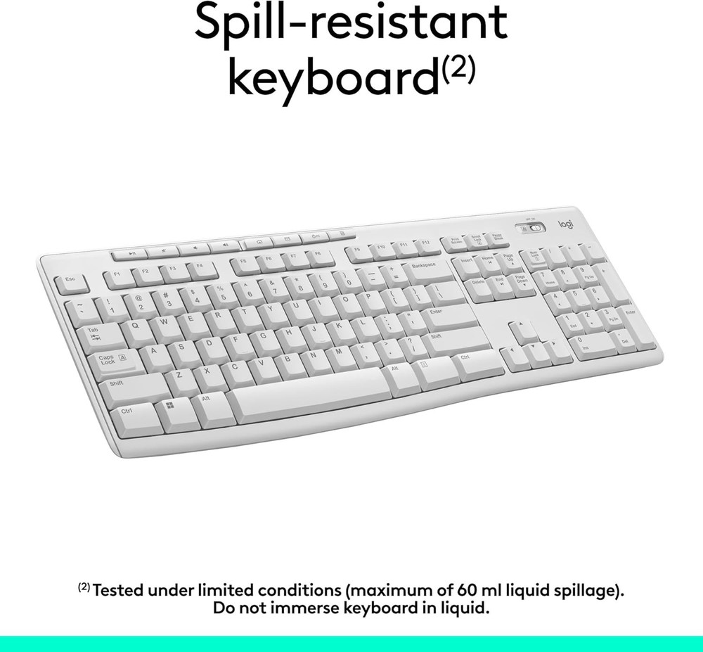 Logitech Wireless Combo MK270 Keyboard & Mouse Multimedia Keys Compact For PC