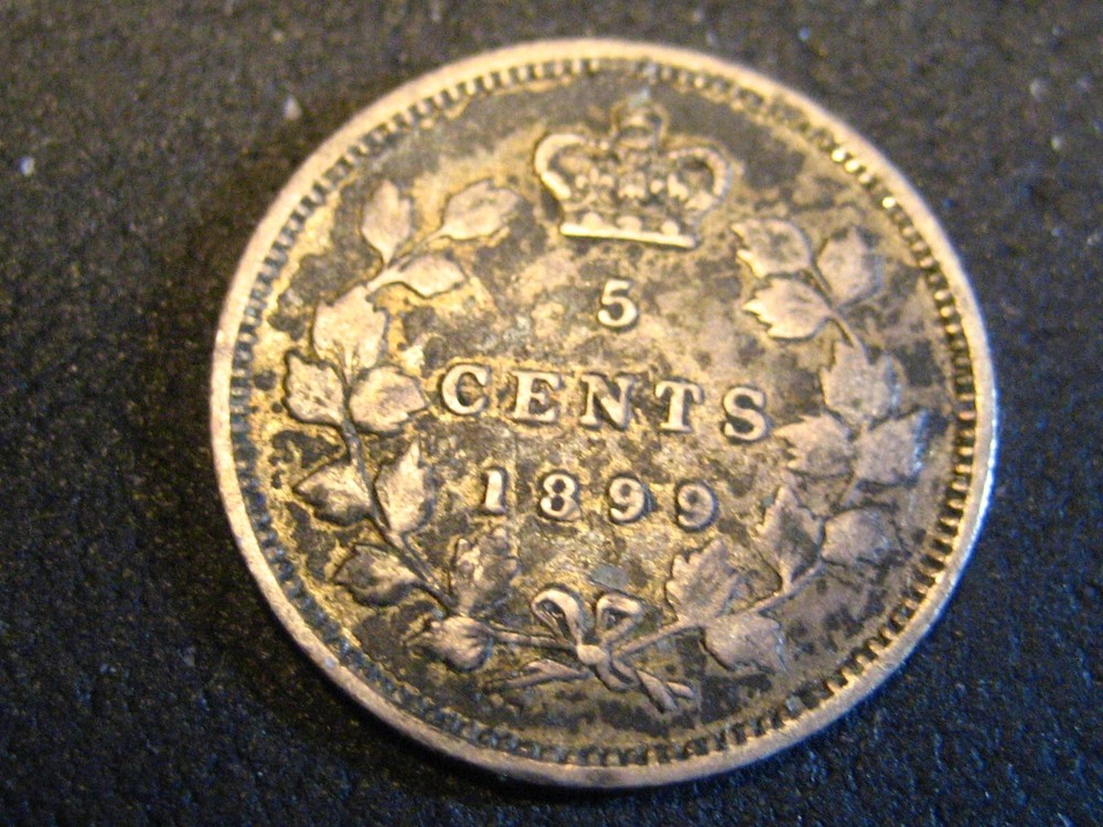 1899 Canadian 5 Cent Silver