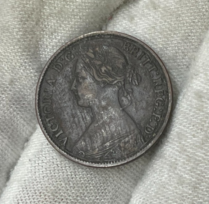 1864 Nova Scotia Half Cent Coin Great Condition
