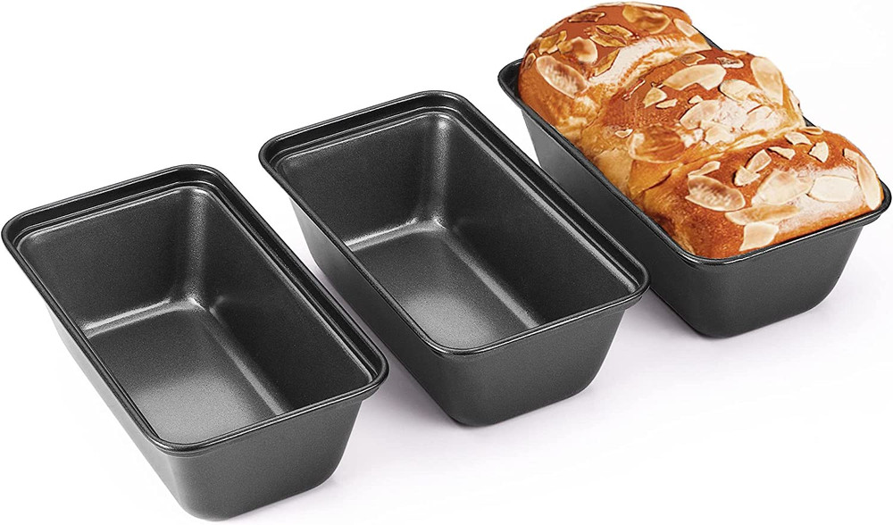 Mini Loaf Pan Kitchen Rectangle Baking Bread Nonstick Tins Meatloaf Pan 3 Pack