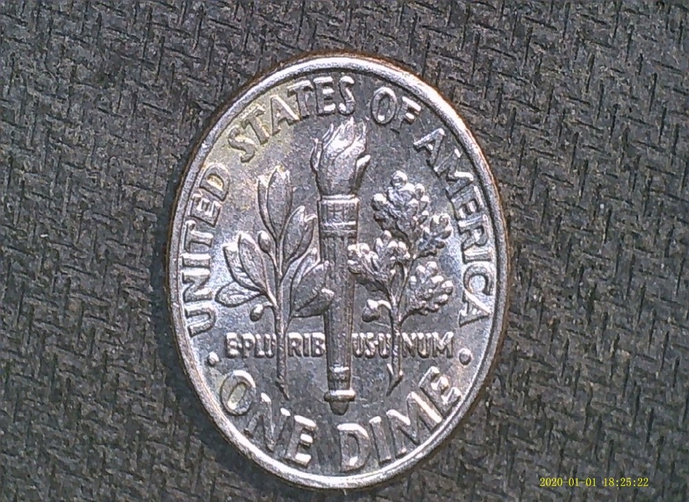 1992-P Roosevelt Dime Strike Through Error coin