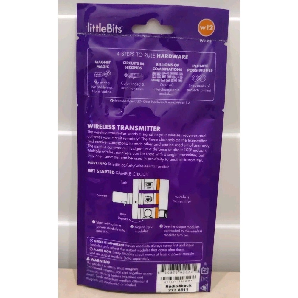 Littlebits Wireless Transmitter Module w12 - Brand New/ Sealed