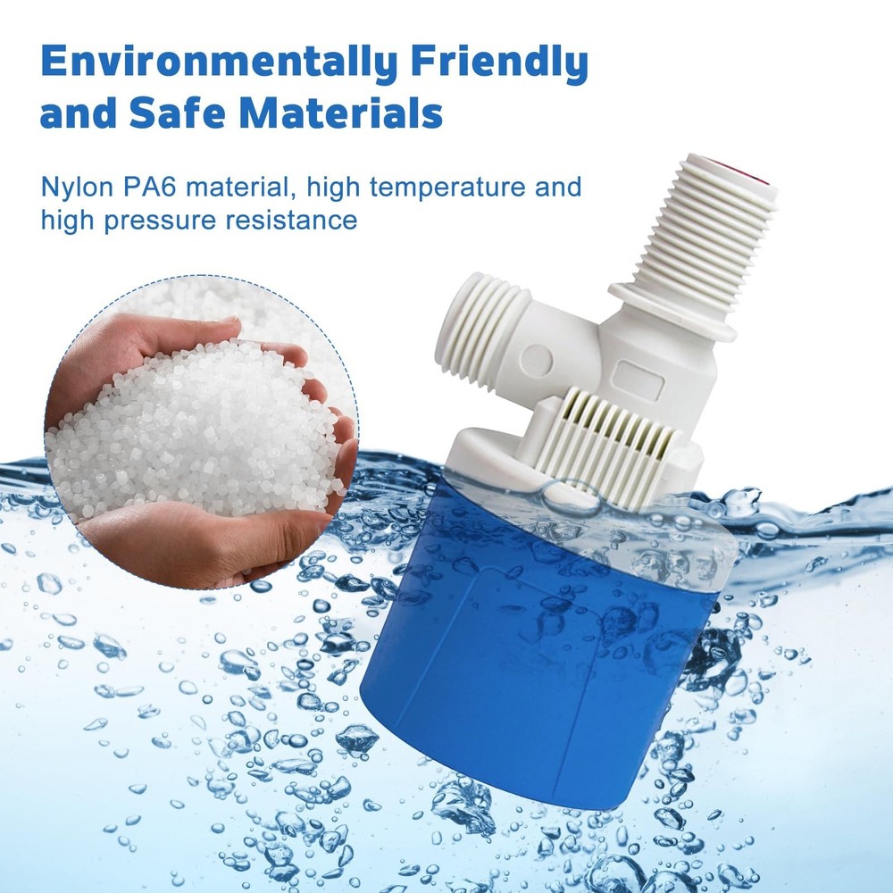 1/2" Water Float Valve Inside Type, 2 PCS 1/2 Inch Top Inlet Automatic Water ...