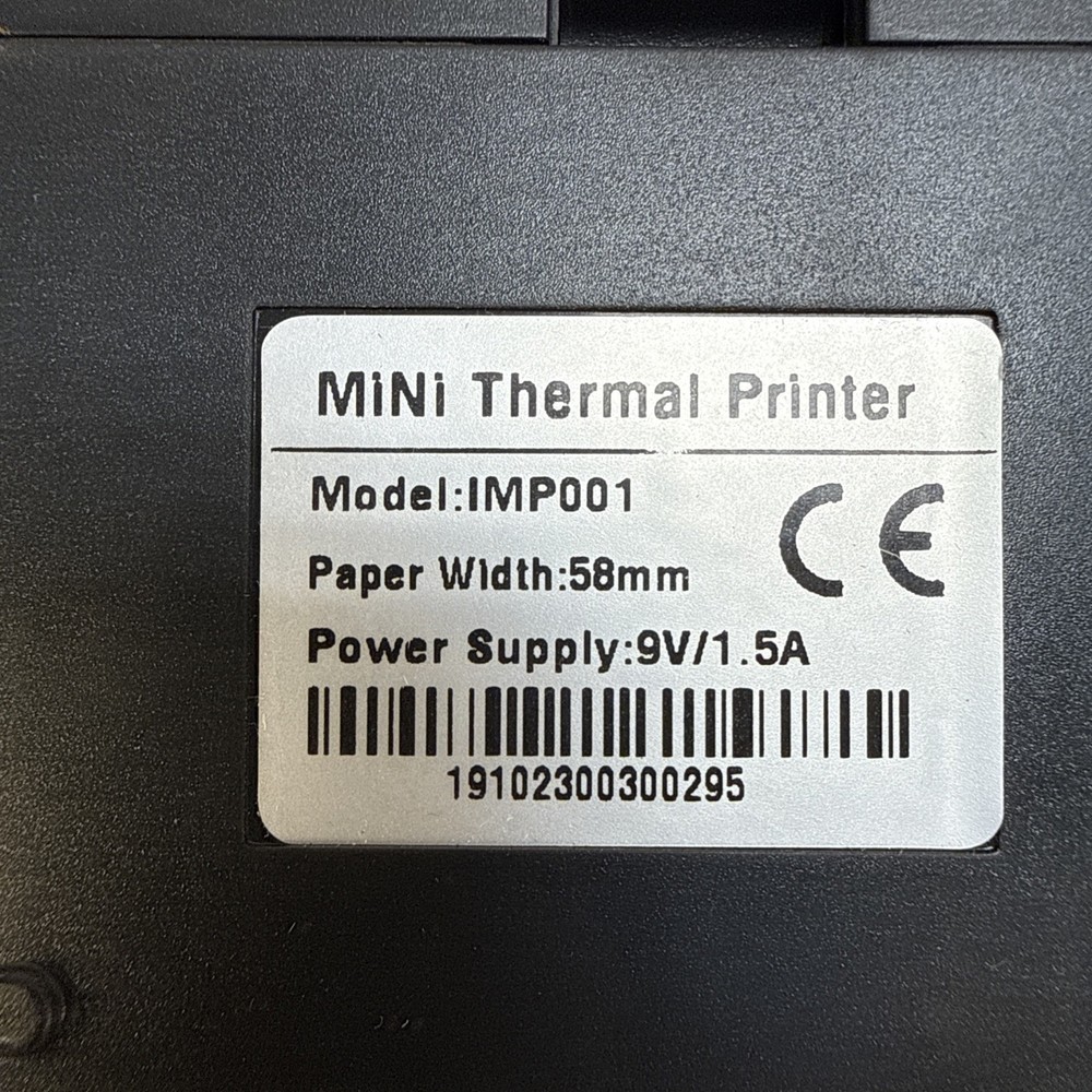 MUNBYN IMP001 Thermal Receipt Printer Mobile POS with Power Adapter & Battery