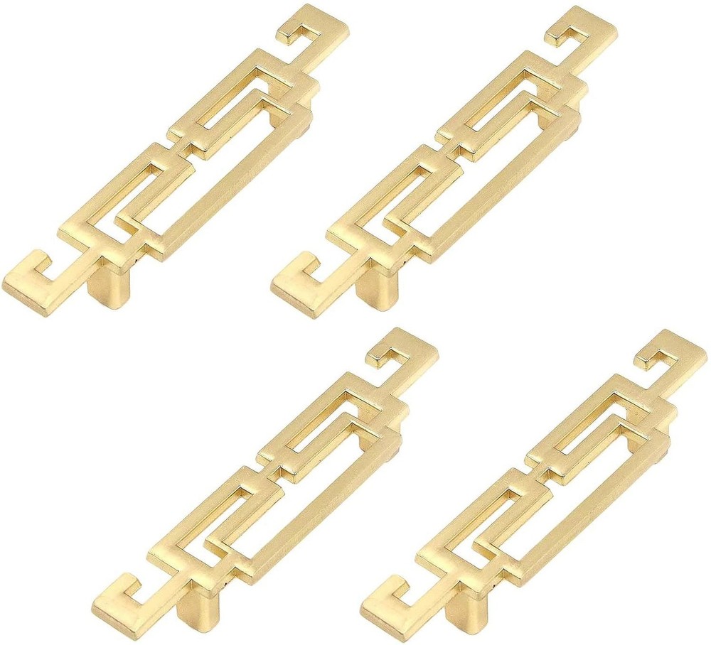 4 Pcs Oriental Style Deluxe Pull Handles Cupboard Handles Hardware Gold Drawe...