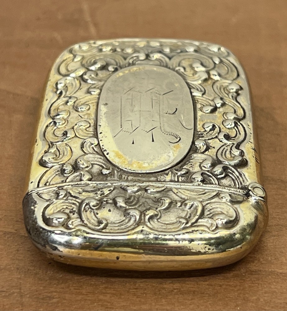 Antique Victorian Silveroin Match Safe Vesta Case