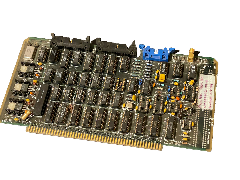 PLL BOARD MICROPOLIS PC S-100 CARD LAST ONE VINTAGE MOST IC'S SOCKETED