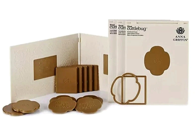 Anna Griffin MIX & MATCH EMBOSSING FOLDER SET with 12 Sentiment Inserts & 2 Dies