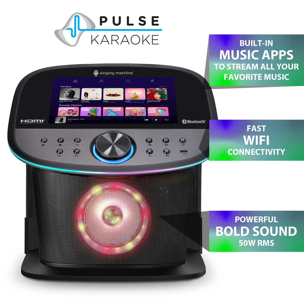 Singing Machine Pulse Karaoke-Premium Wi-Fi Karaoke System
