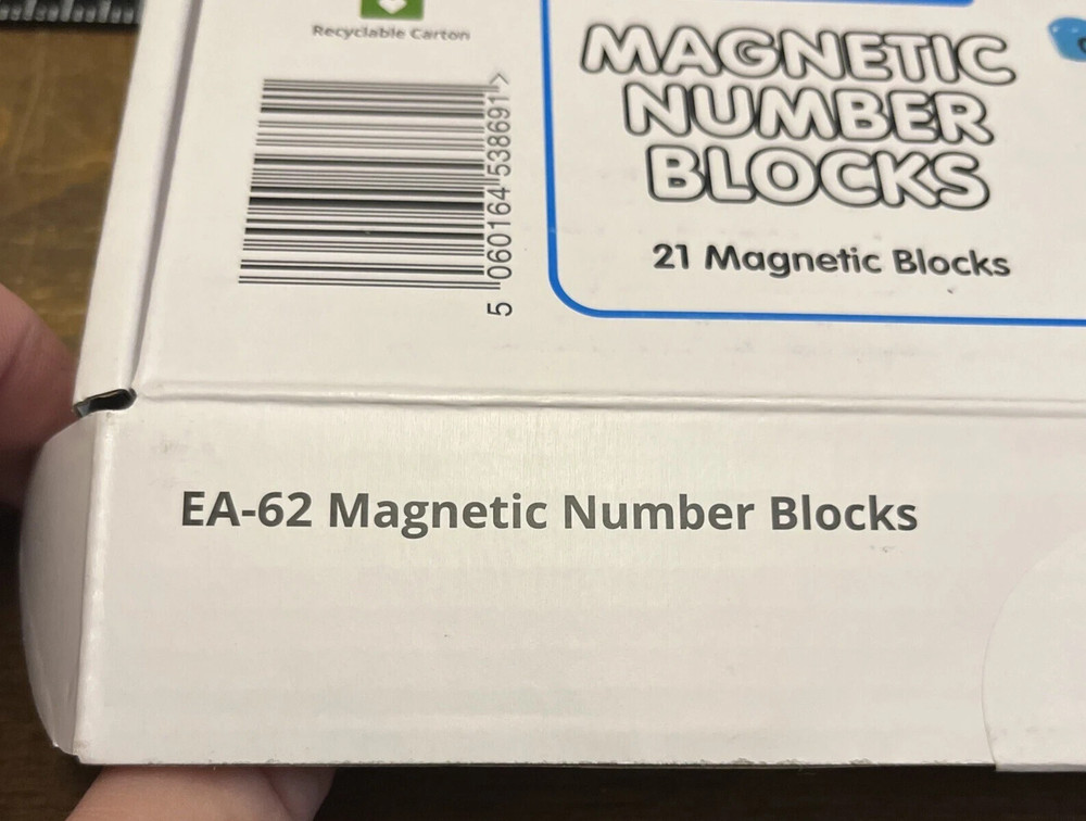 Polydron Educational Advantage Magnetic Number Blocks Set of 21 (EA-62)
