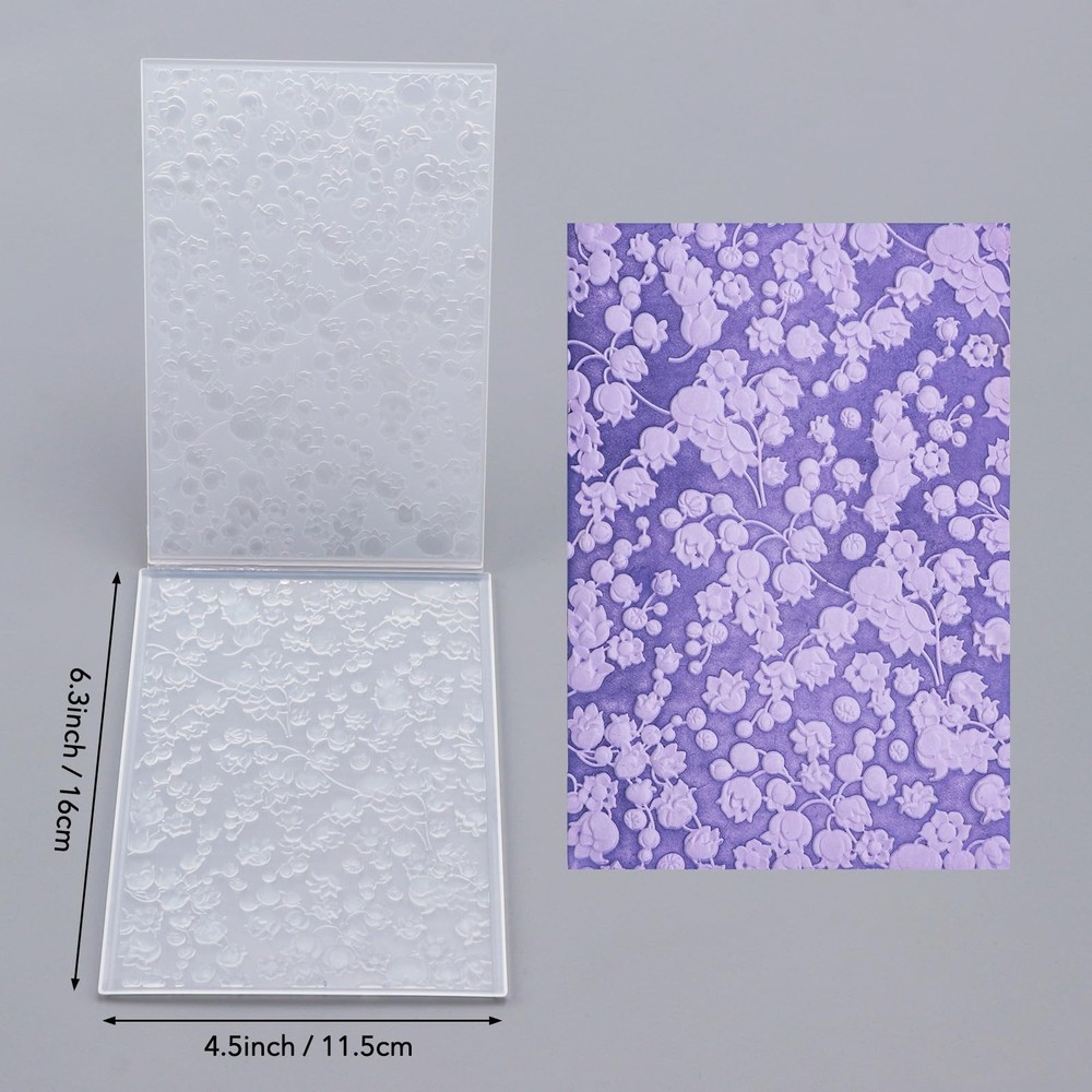 BAOFALI 3D Embossing Folder for Card Making,Beautiful Flower Plastic Texture ...