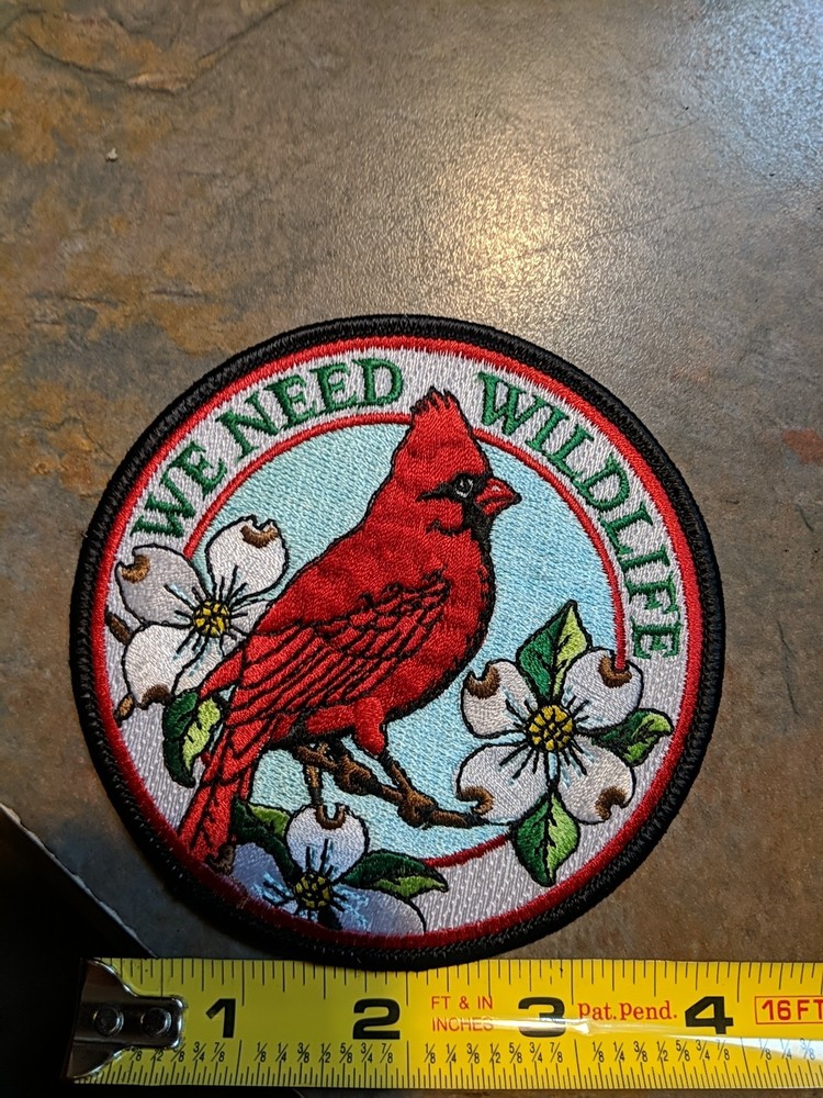 We Need Wildlife Cardinal Four Inch Patch