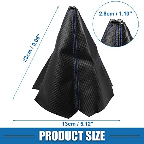 Car Shift Boot Cover Universal Gear Shift Knob Boot Dust Cover PVC PU Blue