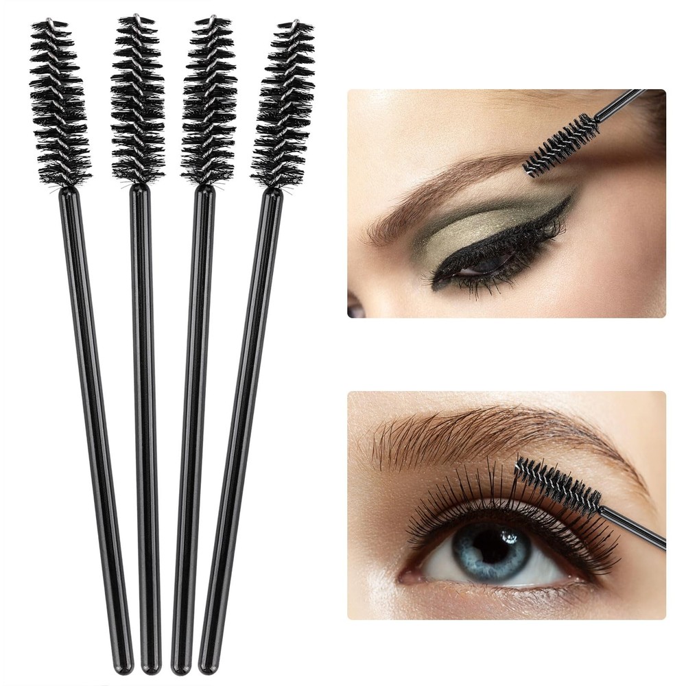 500 Disposable Mascara Wands Eyelash Brushes for Extensions - Black