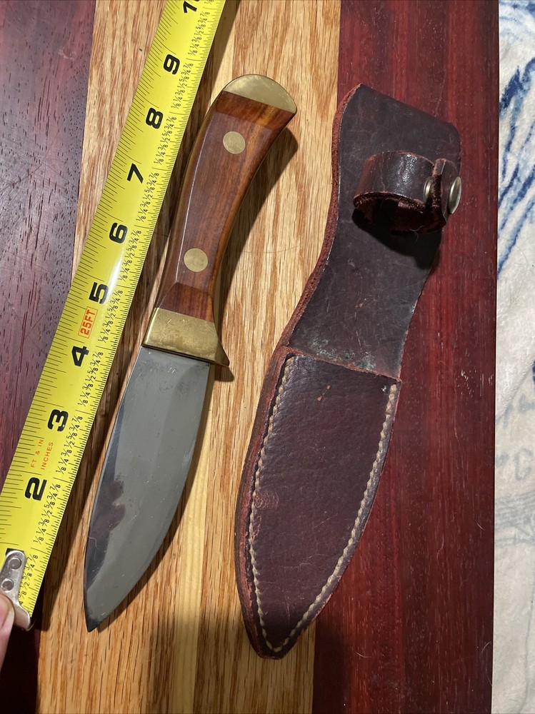 Custom Handmade MARCOU Knife Numbered Orig Sheath Drop Point