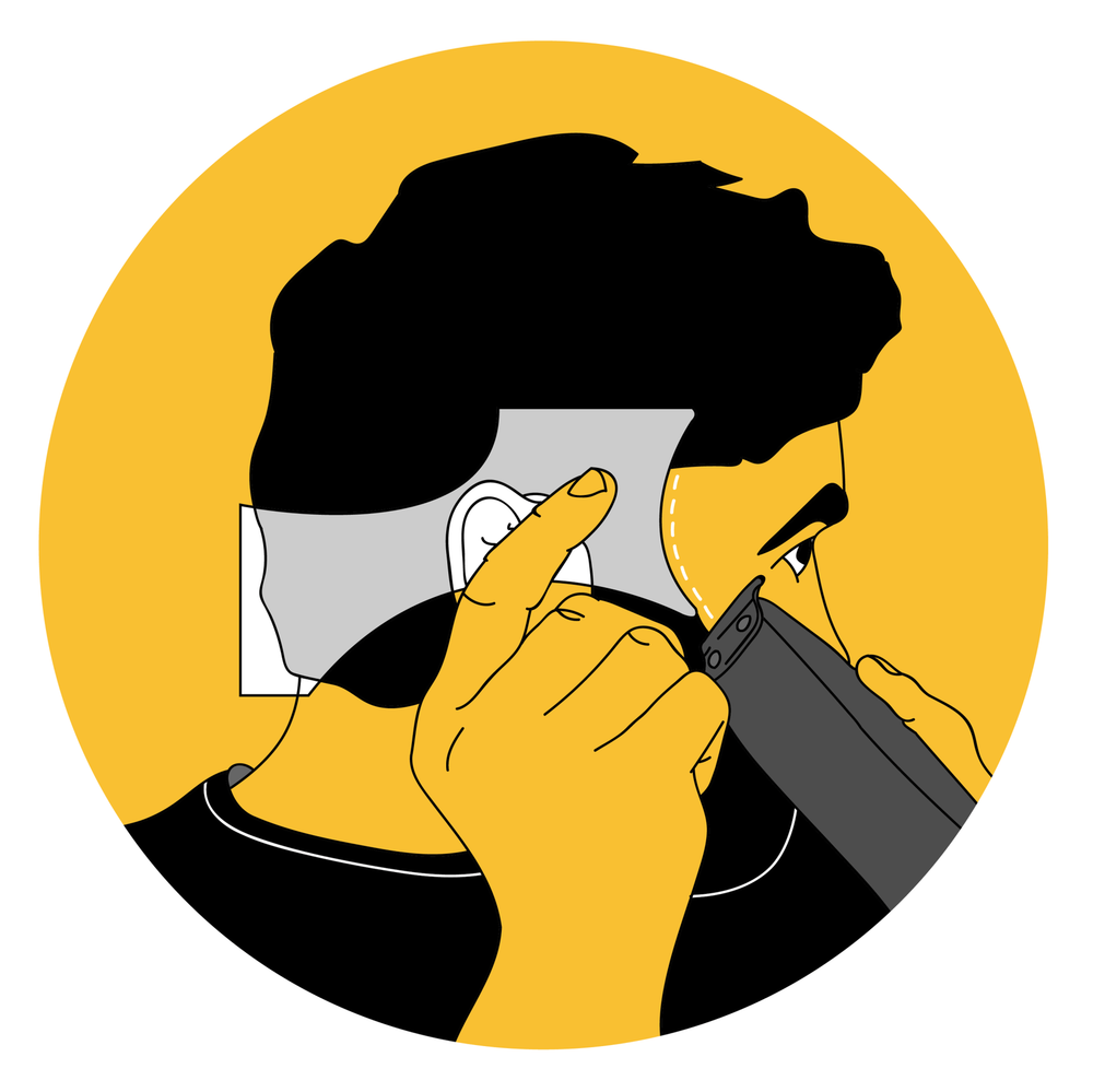 Beard Shaping Tool and Hair Trimmer Guide - Plus Version