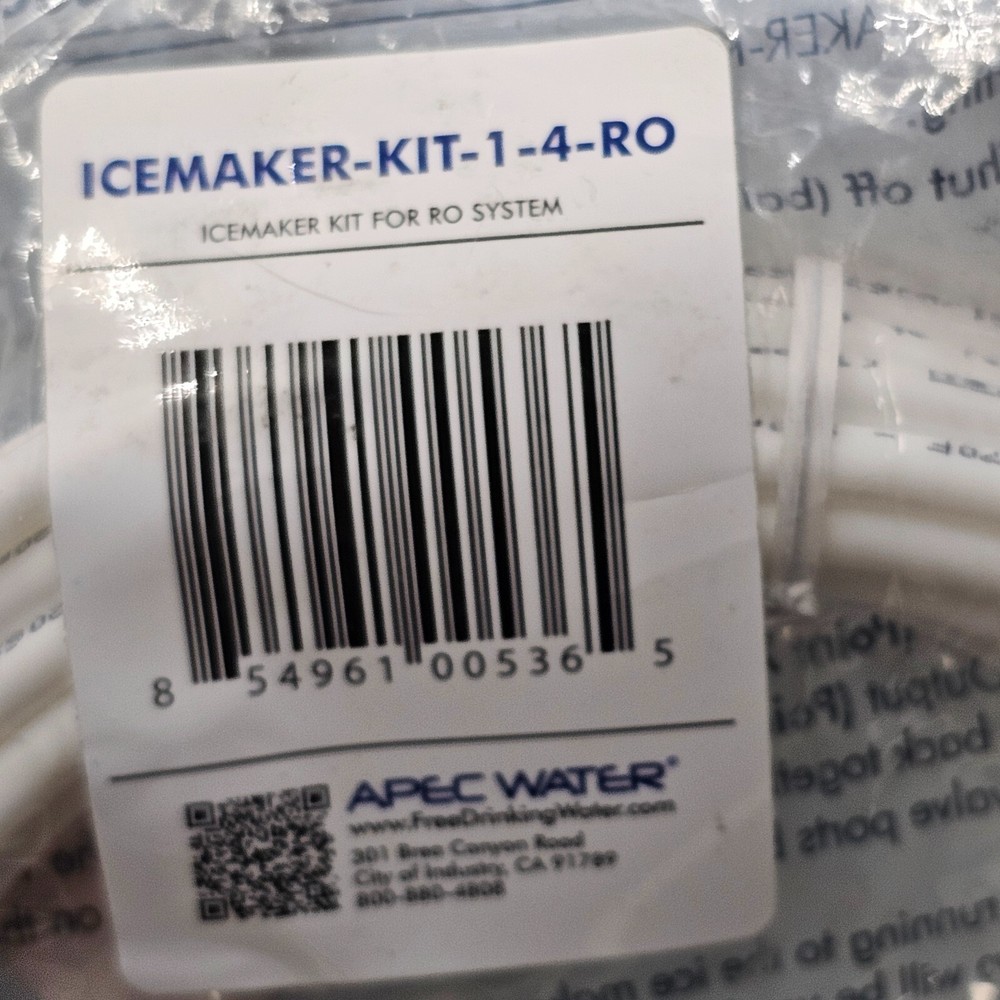 APEC Water Systems ICEMAKER-KIT-1-4-RO Ice Maker Installation For Standard