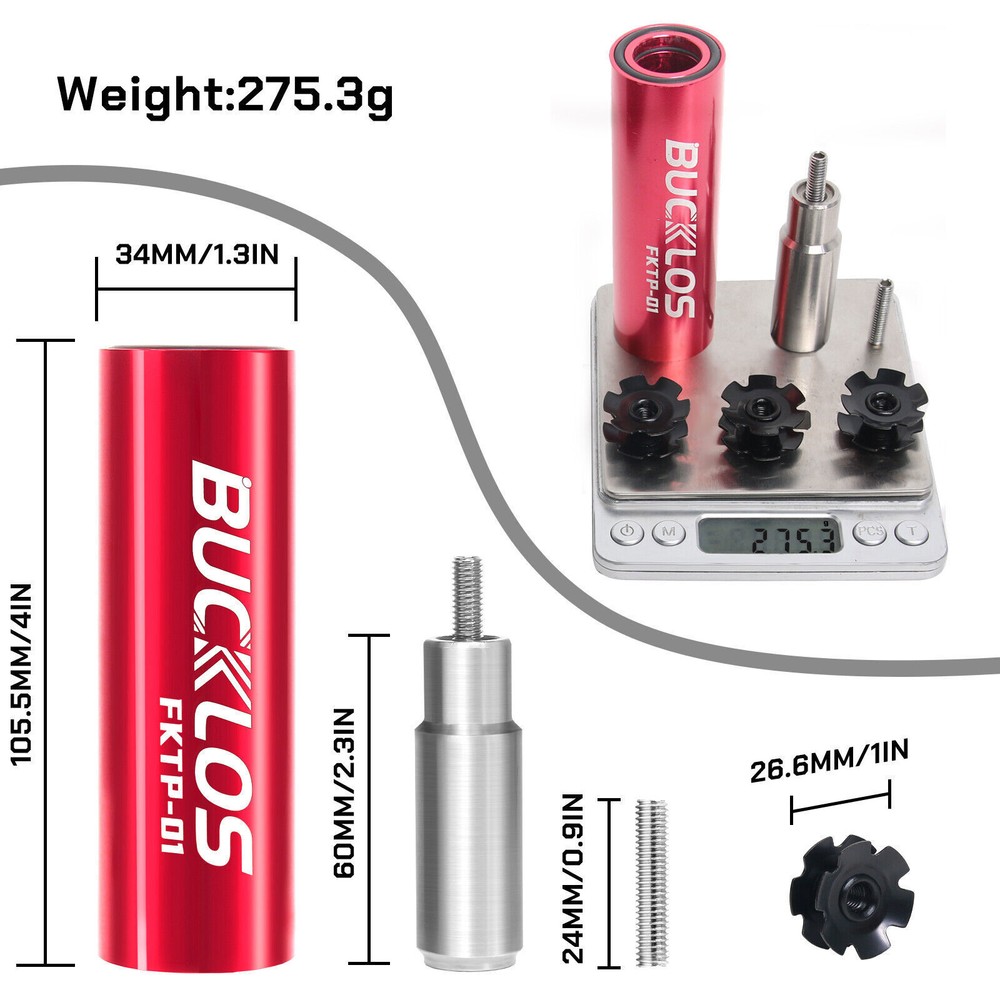 BUCKLOS Bike Fork Threadless Headset Star Nut Install Tool Remove Expansion MTB