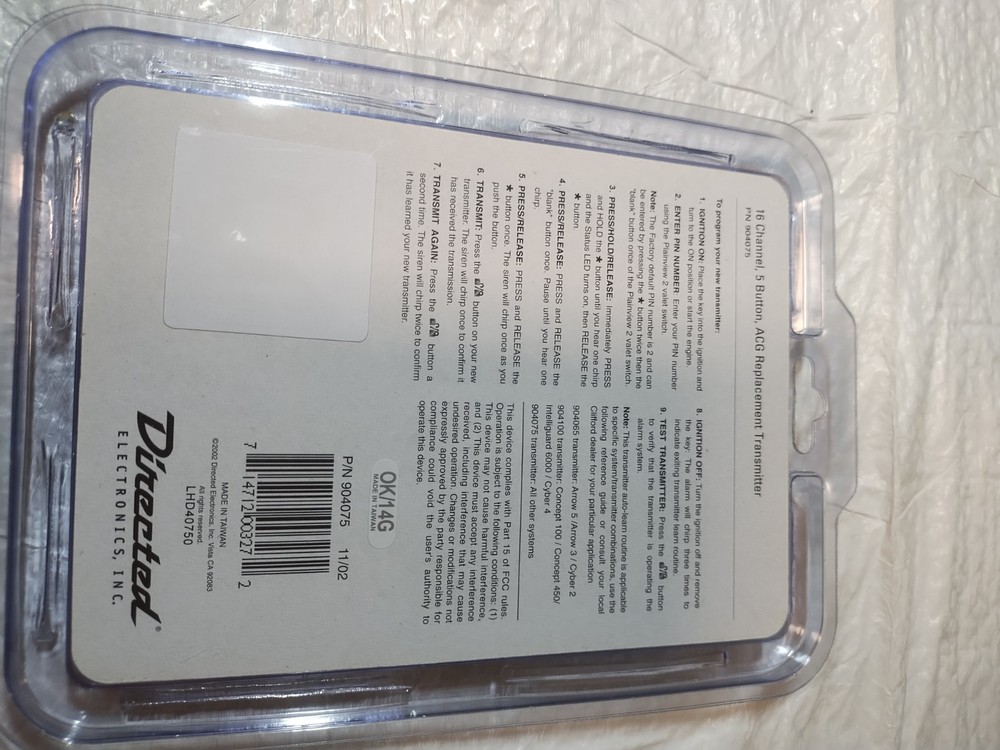 CLIFFORD G5/G4 REMOTE CONTROL