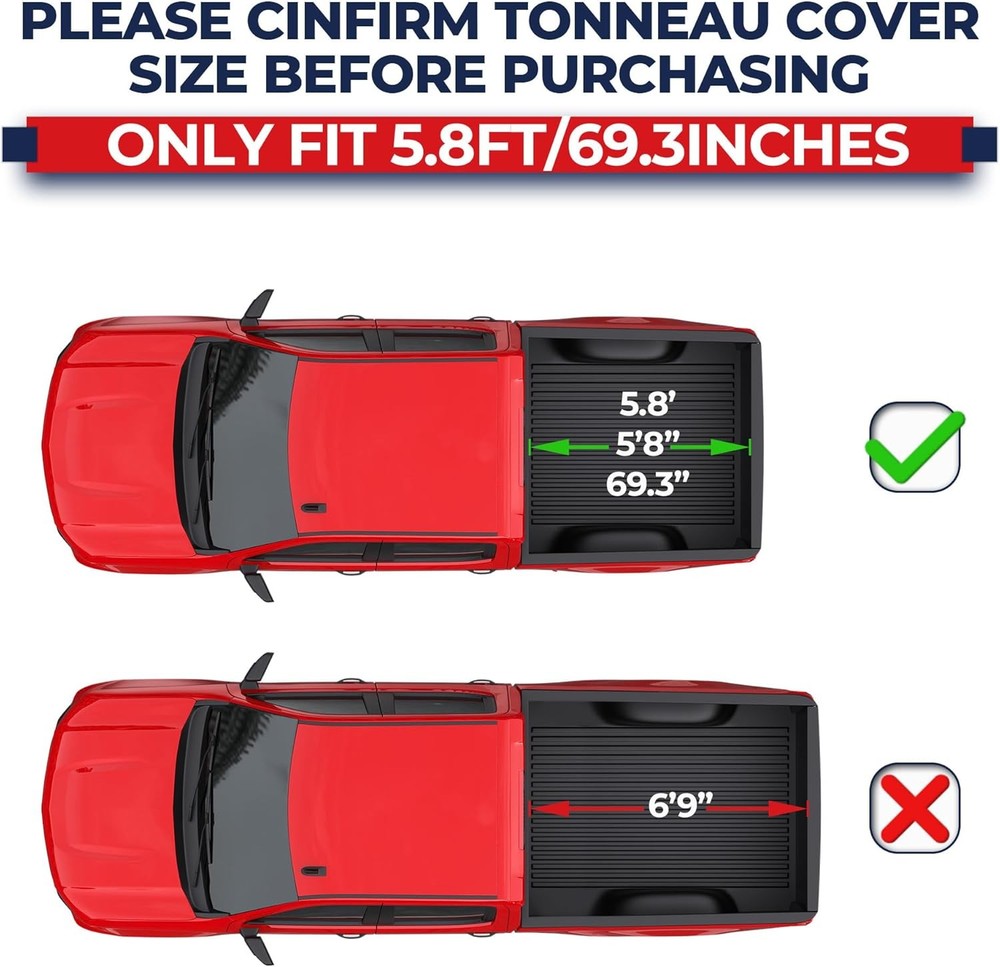 MOSTPLUS Roll Up Soft Tonneau Cover Silverado 2007