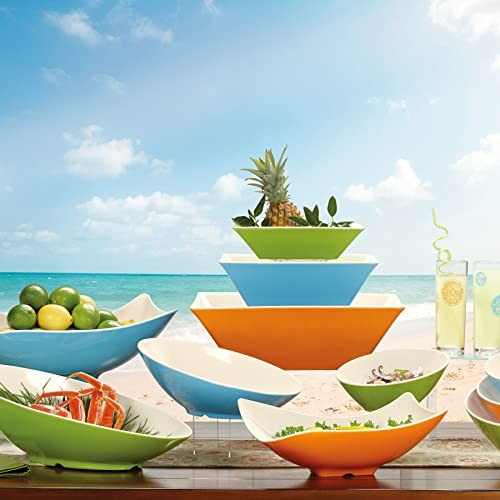 GET ML-247-SE Square Serving Bowl, 2.5 Quart, Seabreeze