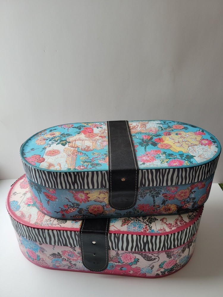 Punch Studio Set Of Nesting Decorative Storage Boxes Nice!