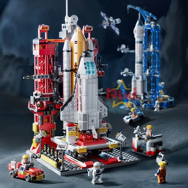Aviation Spaceport Model Space Shuttle Rocket Launch Center Construction Lego