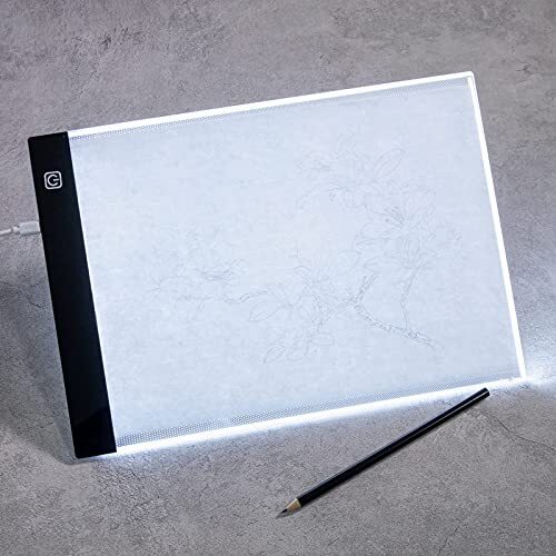Light Board for Tracing, A4 Led Light Pad Adjustable Light Drawing Pad