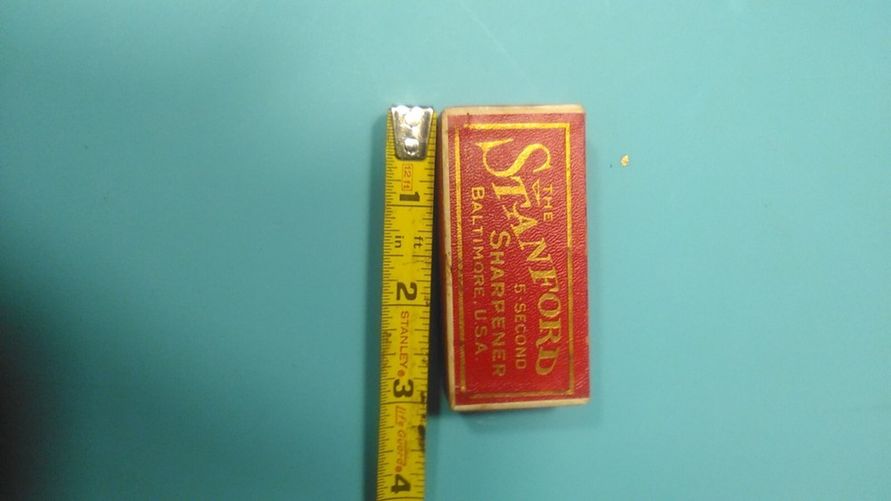 Stanford Double Edge Razor 5 Second Sharpener, Box, Paper Directions, Excellent