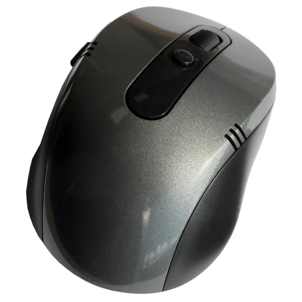 2.4G Wireless/Cordless Optical Mouse With USB Receiver. Dark Grey