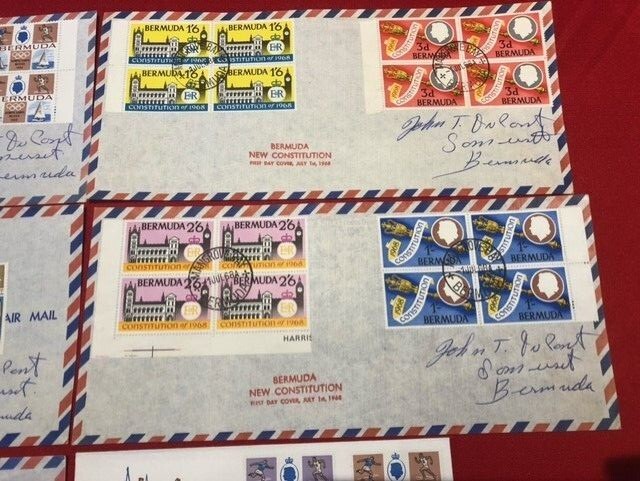 1968 Bermuda x 8 FDC