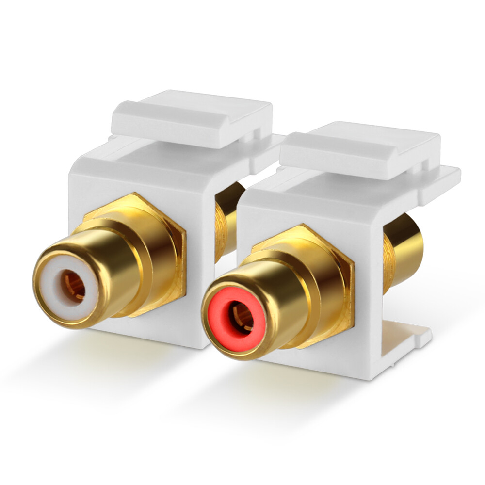 RCA Keystone Jack Insert Connector Socket Female Coupler For Wall Plate Outlet