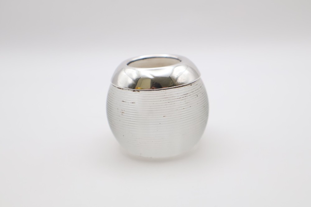 Antique Silver Mounted Glass Match Striker Hallmarked