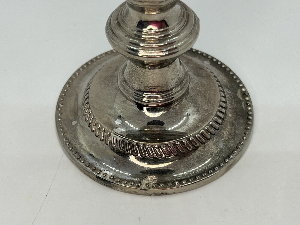 Vintage Silver Tone Candlestick Cottage Core Granny Core