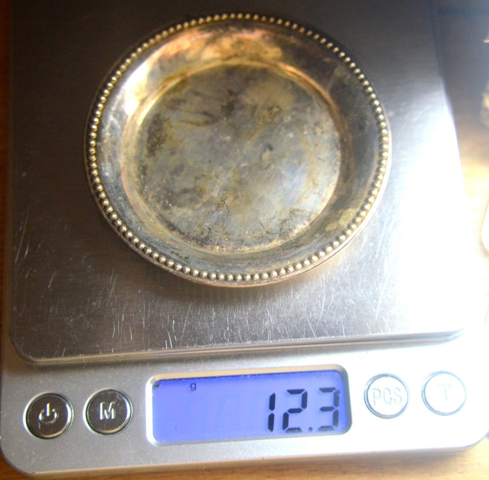 800 SILVER MINIATURE DISH PLATE 12,3 Grams
