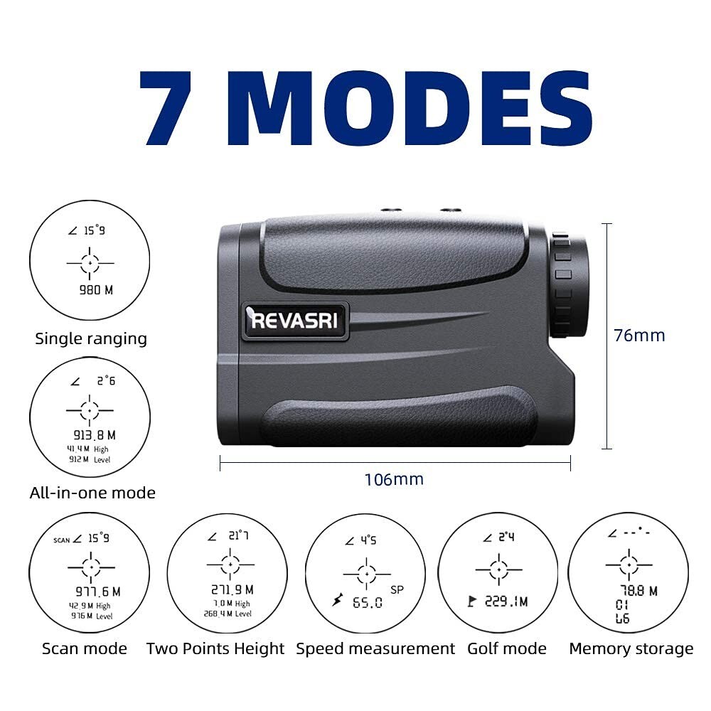 800 yrads golf rangefinder with slope compensation mode
