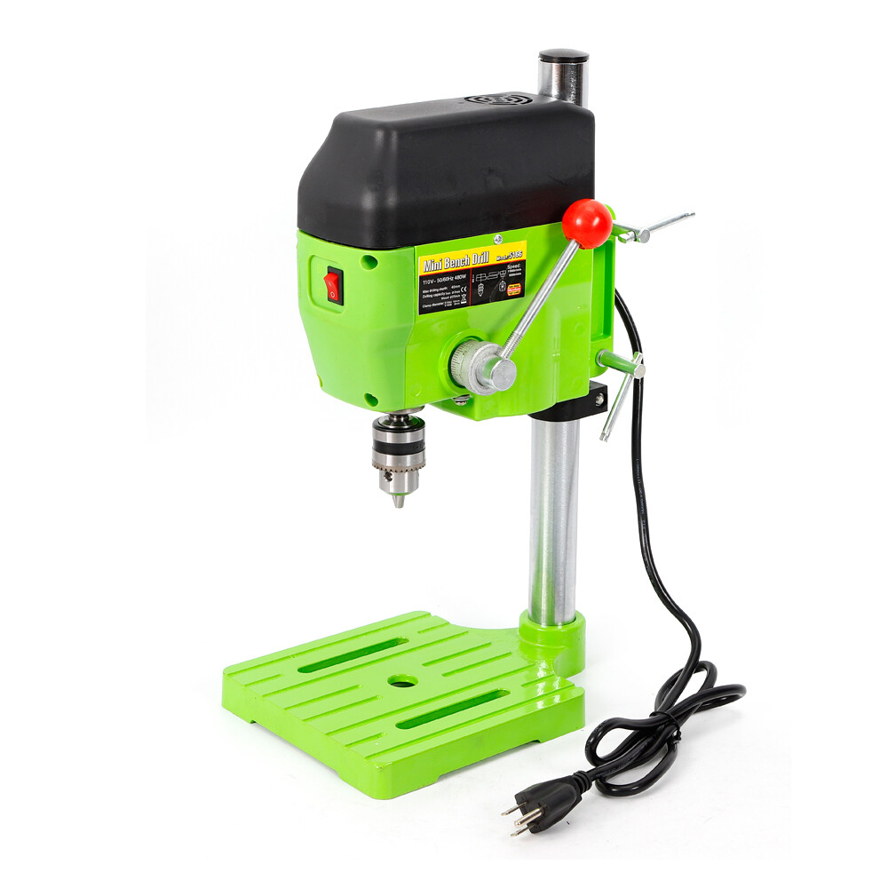 Mini Drill Press Bench Compact Small electric Drilling Machine Work 110V 480W