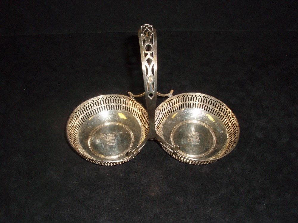 STERLING SILVER DOUBLE CANDY DISH